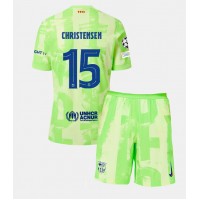 Barcelona Andreas Christensen #15 Tretí Detský futbalový dres 2024-25 Krátky Rukáv (+ trenírky)